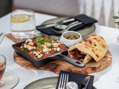 Shakshuka Eggs with Green Chilli Sauce