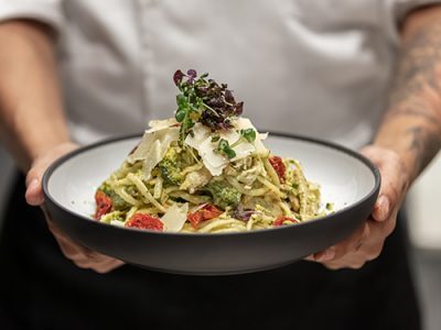 Grilled Chicken & Pistachio Linguini