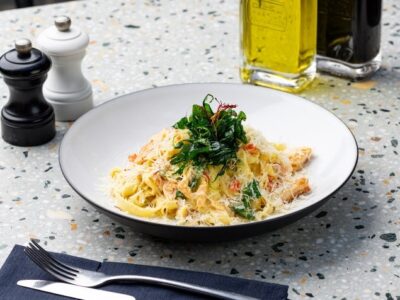 Seared Salmon Tagliatelle 